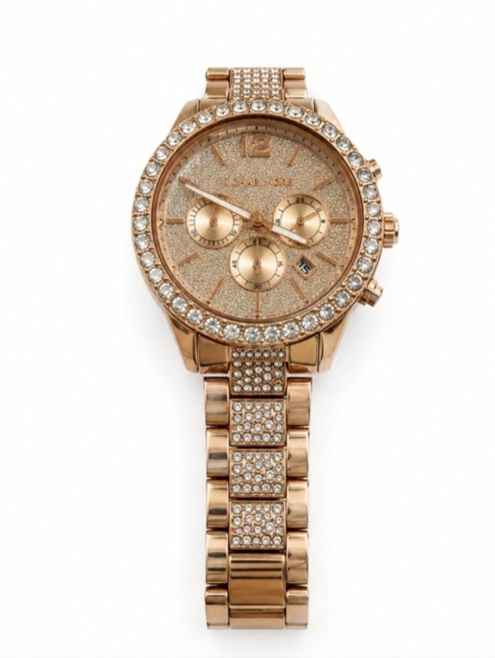 Michael Kors Women's Rose Gold Crystal Bracelet Watch - NWT - Picture 7 of 7